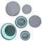 Carlgelrag 3 Unids/Set Conjuntos de TazóN Lonchera Plegable de Silicona TazóN Plegable TazóN Plegable de Silicona PortáTil Ensaladera Plegable con Tapa Azul