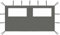 Gazebo Sidewall con finestre, 4 x 2 m, antracite