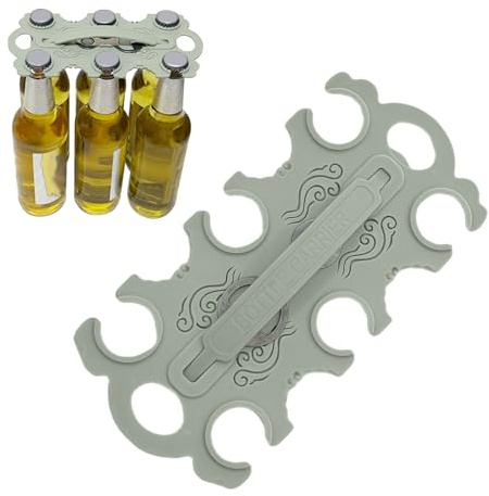 yanzisura Lot de 6 supports de bière pour bouteilles de bière, organisateur de café pour fête, anniversaire, pique-nique, livraison de whisky, pêche, voyage