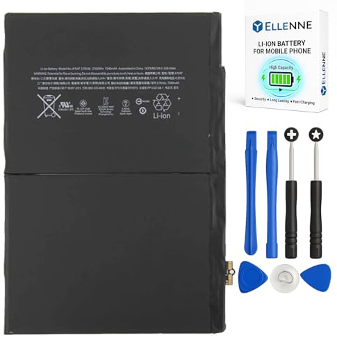 ELLENNE Batteria per Apple iPad AIR 2 da 7340mAh con Kit Cacciaviti | Batteria per Apple iPad AIR 2 da 7340mAh - Nuova con Kit attrezzi per lo smontaggio