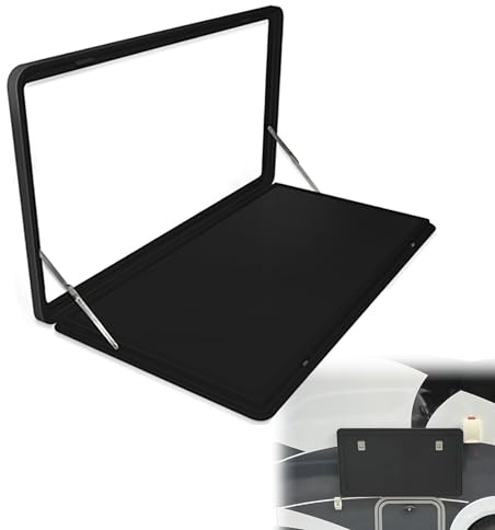 YCVAWEOD Schließbare Wandtische für kleine Räume, RV externer Klapptisch, Außen -RV -Außen -RV -Esstisch Picknicktisch Computer Workstation (Farbe: Svart, Größe: 80x45cm/32x18in) LWX