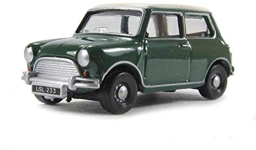Oxford Diecast 1:76 Almond Green/Old English White Austin Mini Collectable model 76MN003
