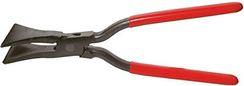 STUBAI FALZZANGE GERADE 40 mm | für präzises Falzen an Blechkanten und Dachanschlüssen | durchgesteckt, C45-Carbonstahl, PVC-beschichtete Schenkel