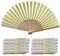 Cream Hand Fans, Pack of 10 Wholesale Paper Hand Fan with Bamboo Ribs Wedding Party Favour Church Gifts PHF10