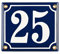 Enamel door number sign 12x14 cm | personalised house plaque