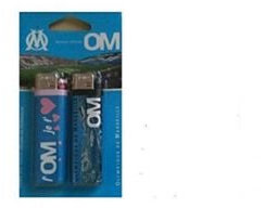 Lot de 2 briquets OM,Olympique de Marseille