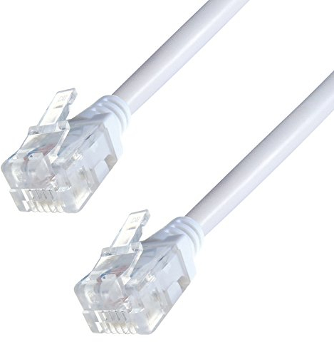 RGB Networks Ltd Super High Speed ADSL 2+ Cable Telephone Extension RJ11-RJ11 15m Cat5e BT Broadband up to 10 Times faster than Standard Phone Cable Gold Plated Connector Premium Quality (15m)