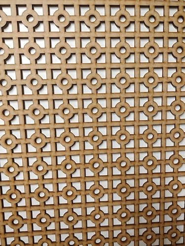 LaserKris Dekoratives Sichtschutzgitter für Heizkörper, 3 mm dicke MDF-Platte (1200 mm x 620 mm), KK2-Muster