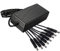 Alimentatore stabilizzato 12 volt 5 ampere in box plastica con 8 attacchi 5,52x2,1 per telecamere modem strisce led (60 watt)