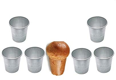 ARCOBALENOPARTY Baba' Normali Forma Stampo in Alluminio per Dolci,Dimensioni 6X6 CM (9 Forme)