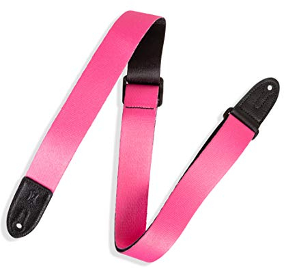 Levy's Leathers MPJR-PNK Gitarrengurt für Kinder, 3,8 cm, mit Tri-Glide-Verstellung, Pink