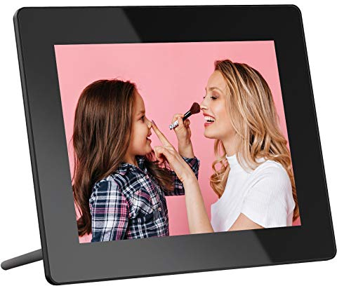 Digitaler Bilderrahmen, Dragon Touch 8 Zoll HD Elektronischer Bilderrahme IPS Display 16GB Speicherung WiFi mit der Funktion Foto Video Kalender Wecker Wetter Fernbedienung- Classic 8 Schwarz