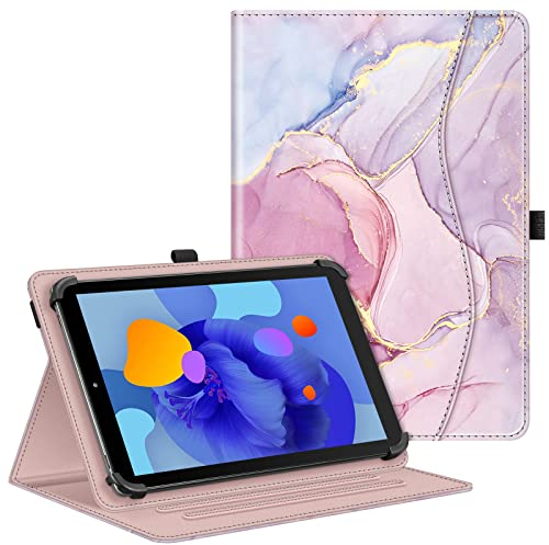 Fintie Tablet Universal Hülle für 11 Zoll DOOGEE U11/U11 Pro/Blackview Tab90 11/TABWEE W90 11/Whitedeer/HotLight/DOOGEE U10 10 Zoll, Multi-Winkel Hülle Universal für 9-11 Tablet, Marmor Rosa