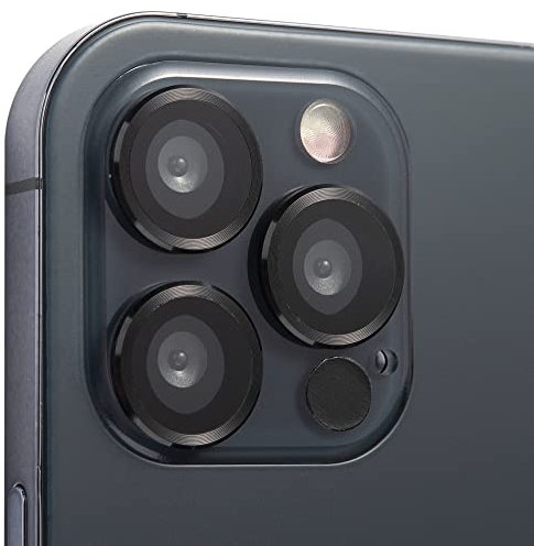 BISLINKS Camera Lens Ring Cover Protector Tempered Glass Black Compatible With iPhone 11 Pro Max