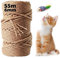 Sisalseil 55M, 6MM Natur Sisal Seil für Kratzbaum, Katzen Kratzseil Ersatz, Haushalt, Verpackung, DIY Kunst-Handwerk, Floristik, Dekoration (55M x 6MM)