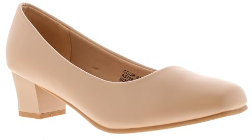 Comfort Plus Carly Womens Court Shoes with Heels Perfect for Work Occasion wear or Evenings Out on The Town - Stylish and a Comfortable Ladies Shoes Nude 3 UK