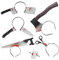 JOFONY 6 Stück Halloween Horror Haarbänder Zombie Stirnbänder Sah Axt Schere Pattern Stirnbänder für Halloween-Dekoration Halloween Carnival Masquerade 6 Styles