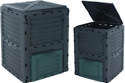 300 Litre Outdoor Compost Bin - Efficient and Durable Garden Composting Solution for Organic Waste Management