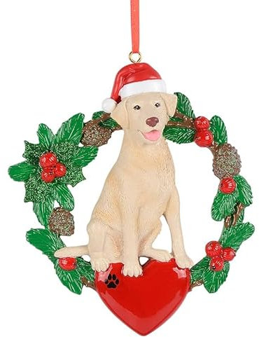 Labrador Personalized Ornaments Christmas Tree Decoration Keepsake -Black