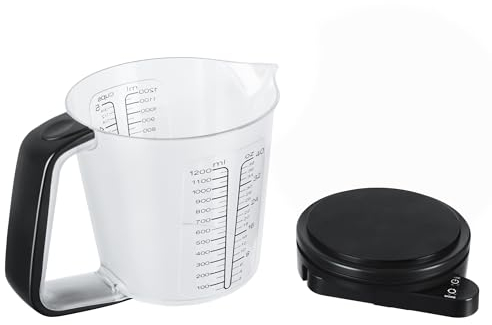 FLM SYSTEM Bilancia Elettronica da Cucina Con Caraffa graduata Misura Liquidi e solidi