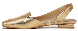 Franco Sarto Women’s Tegan Slingback Ballet Flats, Gold Metallic, 8 UK