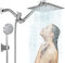 10 inch Rainfall Shower Head Combo Stainless Steel, The First Waterfall Mode, 10 Inch Rain Shower Head with Handheld 6 Spray Modes High Pressure, Overhead Shower Adjustable Extension Arm,Chrome