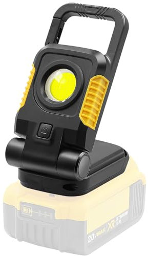 Zoe & Jim 18V 1500 Lumens Cordless Light Compatible with DeWalt Battery. LED Work Spotlight, Wide Beam Floodlight with Improved Low Voltage Protection (Battery Not Included)