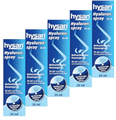 Hysan Hyaluronspray Sparset 5x 20 ml inkl. eines Handbalsams von Mediexpress