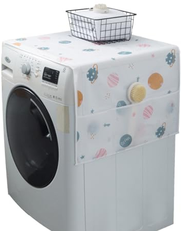 2 Pièces Housse De Réfrigérateur Machine À Laver Anti Poussière Machine a Laver Housse étanche Pour Machine à Laver Housse De Pare Poussière De Protection Pour Réfrigérateur Avec Sac De Rangement