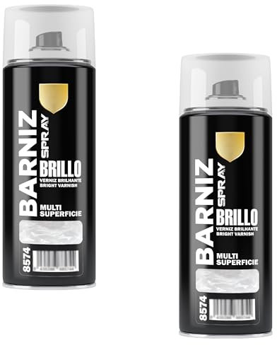 Etrexonline Pintura Spray Multicolor Profesional | 400ml | Adecuado para Metal, Madera & Plástico | Color Barniz | Secado Rápido | Paquete de 2