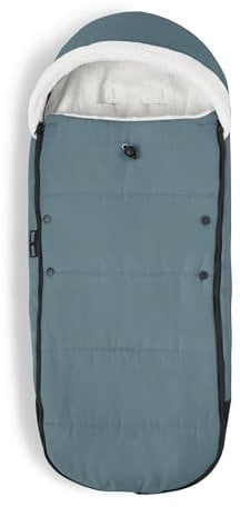 Stokke YOYO Fußsack, Aqua - Sherpa-Futter, Fleece-Kapuze mit Kordelzug, doppelte Wattierung - Maschinenwaschbar bei 30°C - Inklusive kleiner Tasche