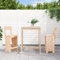 ULUYYUC 3-TLG. Gartenbar-Set, Ecksofa Hocker Polsterbank Stehtisch Geeignet für Balkon Hinterhof Außenbereich Garten Massivholz Kiefer