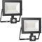 Royana Outdoor Security Lights Motion Sensor: 2 Pack 30W LED PIR Floodlight IP65 Waterproof,3000lm 6500K Outside Daylight Wall Light with 50cm Cable for Garden Garage