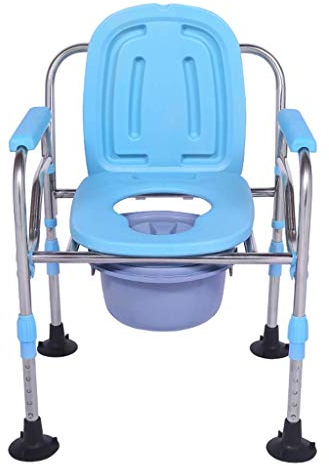 CCYENG Nachtstuhl, Toilettenstuhl, Toilettenstuhl, Toilettenstuhl für die häusliche Pflege mit Armlehnen und Badezimmer-Sicherheitsrahmen für ältere Menschen