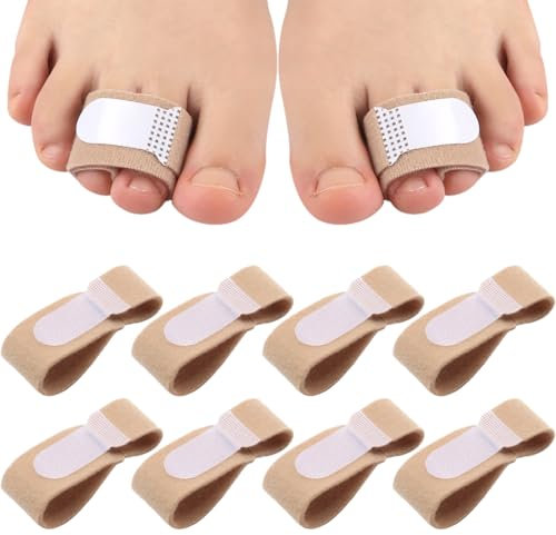 EYVRPAU 8 piezas Corrector de Dedo Martillo,Bandage de Corrección para Dedos en Martillo,Separador de Dedos