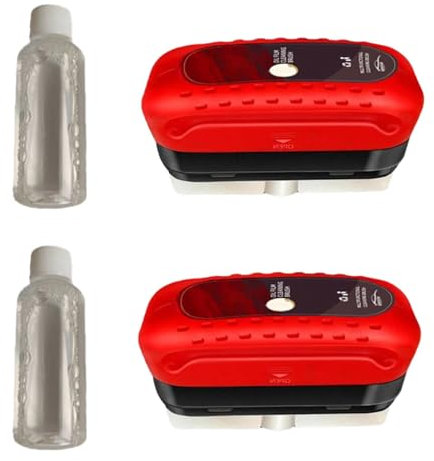 Automotive Oil Film Cleaning Brush,Glass Cleaning Board, Car Glass Oil Film Cleaner Remover, Car Auto Windscreen Cleaner Oil Film Removal for Car Window Glass Cleaner (2PCS(Brush+Detergent))