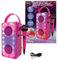 Lexibook, iParty, Enceinte Bluetooth® sans Fil Lumineuse avec Micro, Effets Lumineux Multicolores, Port de Carte SD/TF, Batterie Rechargeable, Rose, BTP185PKZ
