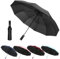 EEPLUYTY Regenschirme, Automatischer Regenschirm, Taschenschirm Auf-Zu-Automatik Mit 10 Rippen, Regenschirm Sturmfest, Regenschirm Mit Uv Schutz, Regen oder Sonnenschein (Schwarz)