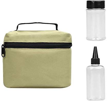RPFROP 7-teiliges Gewürzdosen-Set mit Tasche, tragbarer Behälter, Pulver, Flüssigkeit, Soßenflasche für Camping, Grillen