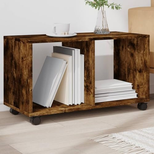 ShGaxin Armario con Ruedas Madera ingeniería Roble Ahumado 72x33x42,5cm, Muebel Recibidor, Aparador Entrada, Muebles Salón, Mueble De Almacenamiento - 853141