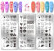 PH PandaHall 3pcs Love Heart Nail Art Templates, Heartbeat Nail Stamping Plate Mixed Hearts Art Stencils Stainless Steel Image Plates for Women Wedding Valentine Nails Design Print Manicure Salon