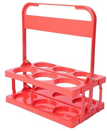 Milk Bottle Holder Plastic Drink Carrier 6-Cup Foldable Beer Holder with Handle, Portable Wine Beer Rack Reusable Beer Bottle Carrier, Wine Bottle Carrier for Daily Use KTV Party