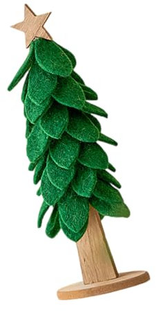 Árbol de Navidad grande de fieltro verde, elegantes centros de mesa de vacaciones, fácil de montar, decoración de escritorio para el hogar y la oficina