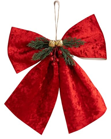 Lazos de tela elegante para árbol de Navidad, decoración de larga duración, decoración de hogar, fácil de usar, perfecto para un estado de ánimo alegre, decoración de lazos de tela reutilizables