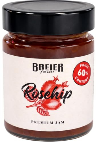 Rosehip Jam 330g - Premium Artisan Preserve - 100% Natural - High Fruit Content