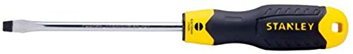 STANLEY 0-64-919 Tournevis Mécanicien Cushion Grip 6,5 X 150 Mm - Fabriqué En France- Lame En Acier Trempé - Embout Magnétique - Poignée Trilobée Grand Diamètre - Pointe évasée