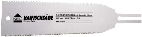 KEIL 100 022 440 Ersatzblatt für Japanische Haifischsäge - Feinschnittsäge mit doppelter Klinge 240 mm - 9-17 Zähne/Zoll
