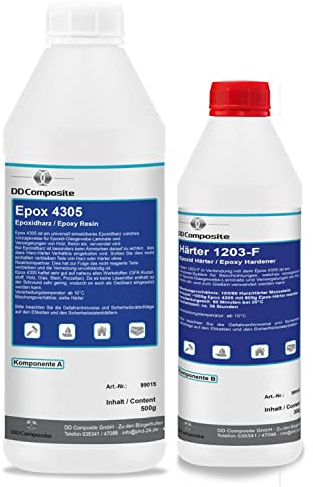 DD Composite Epoxidharz 4305 mit Härter 1203-F 800g Laminierharz Beschichtungen Reparaturen Formenbau hervorragende Haftung auf vielen Untergründen