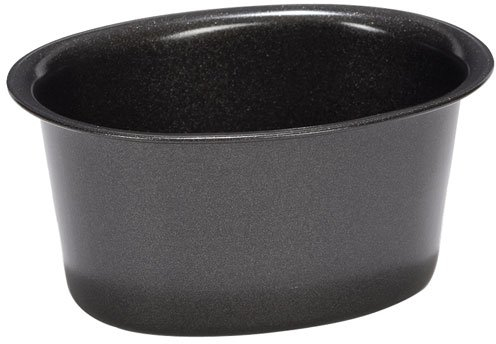 Patisse 02809 Lot de 4 Moules Aspic Ovale Acier Revêtu Antiadhésif Noir 9 cm