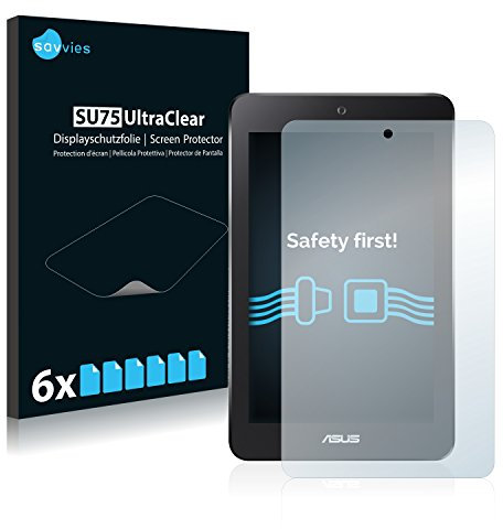 savvies Protector Pantalla para ASUS MeMo Pad HD 7 ME173X (6 Unidades) Película Ultra Transparente